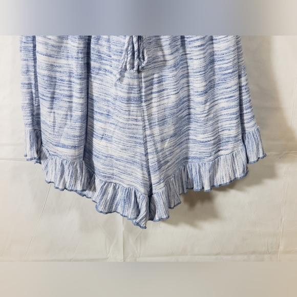 Beautiful blue and white romper made in the USA. Pictures include measurements. - Picture 3 of 7